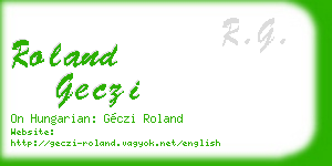 roland geczi business card