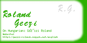 roland geczi business card